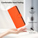 iPhone 16e / 17e Skin Feel Solid Color Leather Phone Case with Lanyard - Orange