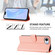 iPhone 16e / 17e Skin Feel Solid Color Leather Phone Case with Lanyard - Pink