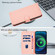iPhone 16e / 17e Skin Feel Solid Color Leather Phone Case with Lanyard - Pink