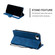 iPhone 16e / 17e Skin Feel Splicing Leather Phone Case - Blue