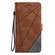 iPhone 16e / 17e Skin Feel Splicing Leather Phone Case - Brown
