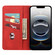 iPhone 16e / 17e Skin Feel Splicing Leather Phone Case - Red