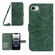 iPhone 16e / 17e Skin Feel Sun Flower Embossed Flip Leather Phone Case with Lanyard - Green