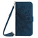 iPhone 16e / 17e Skin Feel Sun Flower Embossed Flip Leather Phone Case with Lanyard - Inky Blue