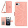 iPhone 16e / 17e Skin Feel Sun Flower Embossed Flip Leather Phone Case with Lanyard - Pink