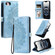 iPhone 16e / 17e Skin Feel Totem Embossed Leather Phone Case - Blue