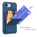 iPhone 16e / 17e Skin Feel TPU Hidden Mirror Card Bag Phone Case with Stand - Blue