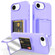 iPhone 16e / 17e Skin Feel TPU Hidden Mirror Card Bag Phone Case with Stand - Light Purple
