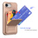 iPhone 16e / 17e Skin Feel TPU Hidden Mirror Card Bag Phone Case with Stand - Pink