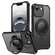 iPhone 16e / 17e Skin Sense Rotation Stand Semi-transparent Magsafe Phone Case - Black