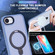 iPhone 16e / 17e Skin-feel MagSafe Holder PC Hybrid TPU Phone Case - Blue