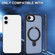 iPhone 16e / 17e Skin-feel MagSafe Holder PC Hybrid TPU Phone Case - Dark Blue