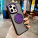 iPhone 16e / 17e Skin-feel Two-color Edge Strips 360 MagSafe Holder Phone Case - Purple
