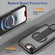iPhone 16e / 17e Skin-Friendly D-Ring Holder Magnetic Shockproof Phone Case - Black