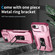 iPhone 16e / 17e Sliding Camshield Holder Phone Case - Pink + Rose Red