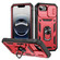 iPhone 16e / 17e Sliding Camshield TPU + PC Phone Case with Holder - Red+Black