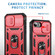 iPhone 16e / 17e Sliding Camshield TPU + PC Phone Case with Holder - Red+Black