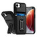 iPhone 16e / 17e Sliding Card Holder Integrated Phone Case with Kickstand - Black