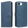 iPhone 16e / 17e Solid Color Calfskin Texture RFID Vegan Leather Phone Case - Blue