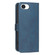 iPhone 16e / 17e Solid Color Calfskin Texture RFID Vegan Leather Phone Case - Blue