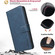 iPhone 16e / 17e Solid Color Calfskin Texture RFID Vegan Leather Phone Case - Blue