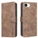 iPhone 16e / 17e Solid Color Calfskin Texture RFID Vegan Leather Phone Case - Brown