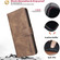iPhone 16e / 17e Solid Color Calfskin Texture RFID Vegan Leather Phone Case - Brown