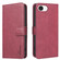 iPhone 16e / 17e Solid Color Calfskin Texture RFID Vegan Leather Phone Case - Red