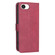 iPhone 16e / 17e Solid Color Calfskin Texture RFID Vegan Leather Phone Case - Red