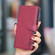 iPhone 16e / 17e Solid Color Calfskin Texture RFID Vegan Leather Phone Case - Red