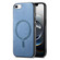 iPhone 16e / 17e Solid Color Retro Magsafe PU Back Cover Phone Case - Blue