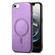 iPhone 16e / 17e Solid Color Retro Magsafe PU Back Cover Phone Case - Purple