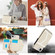iPhone 16e / 17e Splicing Rhombic Texture Card Bag Phone Case with Long Lanyard - Beige