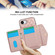 iPhone 16e / 17e Splicing Rhombic Texture Card Bag Phone Case with Long Lanyard - Rose Gold