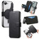 iPhone 16e / 17e Splitable Electroplated MagSafe RFID Anti-theft Leather Phone Case with Lens Film - Black