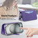 iPhone 16e / 17e Splitable Electroplated MagSafe RFID Anti-theft Leather Phone Case with Lens Film - Purple