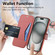 iPhone 16e / 17e Splitable Electroplated MagSafe RFID Anti-theft Leather Phone Case with Lens Film - Red
