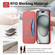 iPhone 16e / 17e Splitable Electroplated MagSafe RFID Anti-theft Leather Phone Case with Lens Film - Red