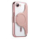 iPhone 16e / 17e Splitable Electroplated MagSafe RFID Anti-theft Leather Phone Case with Lens Film - Rose Gold