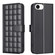 iPhone 16e / 17e Square Texture Leather Phone Case - Black