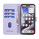 iPhone 16e / 17e Square Texture Leather Phone Case - Purple