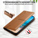 iPhone 16e / 17e Stitched Line Magnetic RFID Vegan Leather Phone Case - Brown