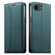 iPhone 16e / 17e Stitched Line Magnetic RFID Vegan Leather Phone Case - Green