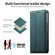 iPhone 16e / 17e Stitched Line Magnetic RFID Vegan Leather Phone Case - Green