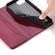 iPhone 16e / 17e Stitched Line Magnetic RFID Vegan Leather Phone Case - Wine Red