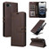 iPhone 16e / 17e Stitched Magnetic Buckle Leather Phone Case - Coffee