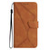iPhone 16e / 17e Stitching Embossed Leather Phone Case - Brown