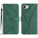 iPhone 16e / 17e Stitching Embossed Leather Phone Case - Green