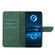 iPhone 16e / 17e Stitching Embossed Leather Phone Case - Green