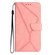 iPhone 16e / 17e Stitching Embossed Leather Phone Case - Pink
